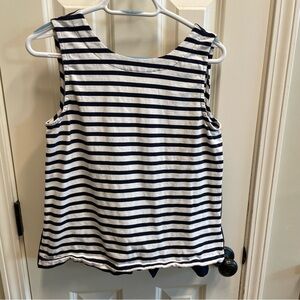 J. Crew Navy and White Striped Tank Top
